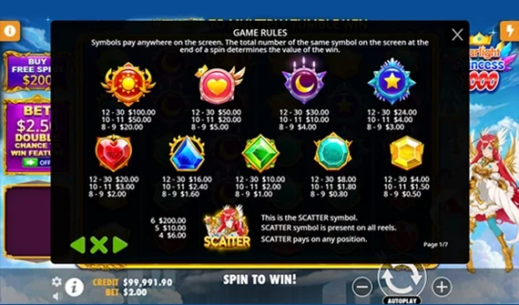 starlight-princess-1000-pragmatic-play-game-rule