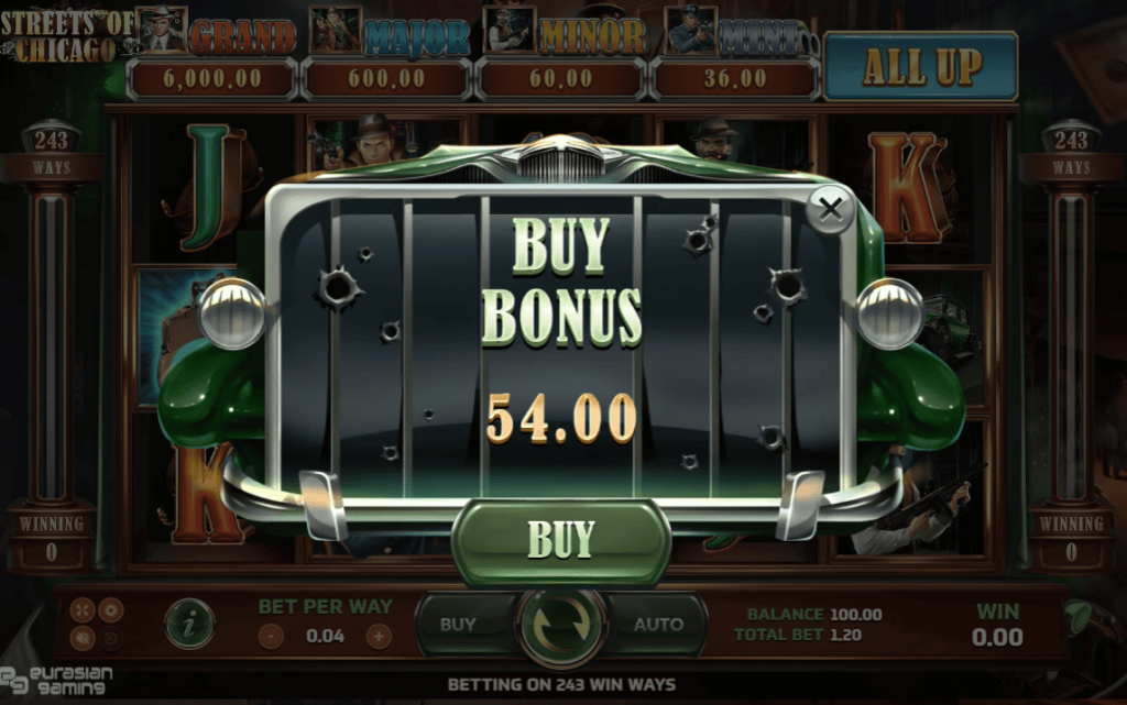streets of Chicago slot game Buy Bonus