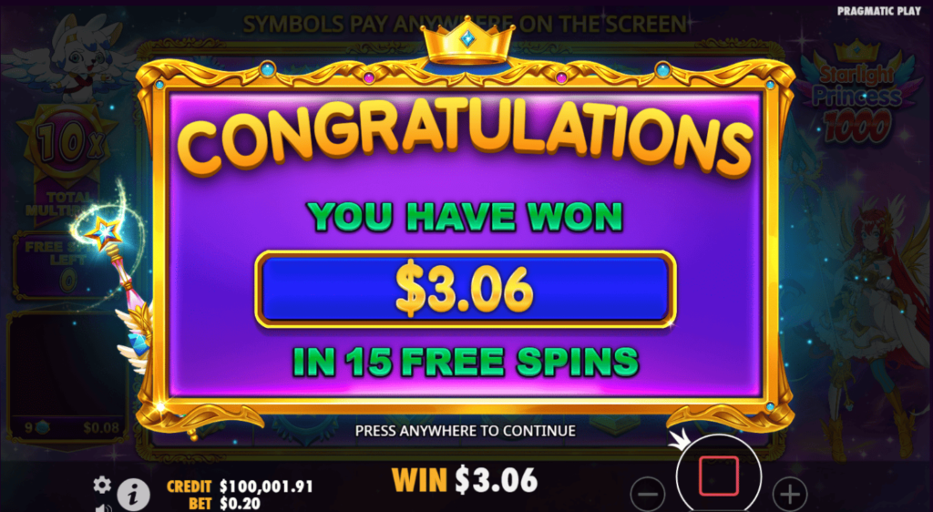 Starlight Princess 1000 Slot Game Players Big Wins